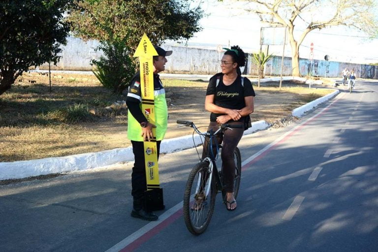Prefeitura realizou ação educativa com ciclistas em Vitória da Conquista nesta quinta
