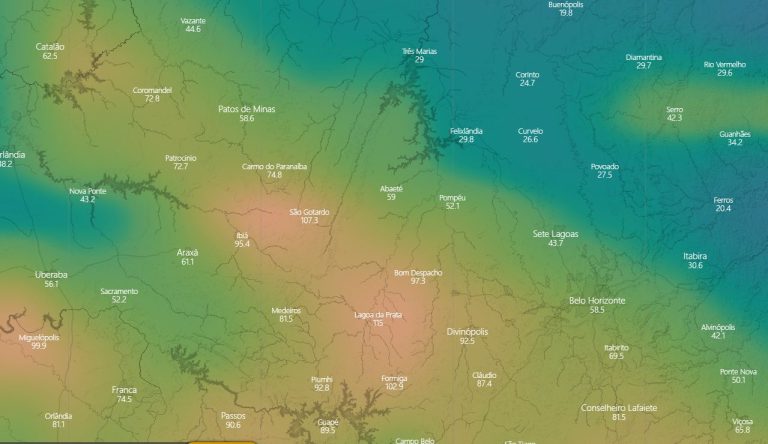 Áreas da bacia do rio São Francisco devem ter chuvas nos primeiros dias de primavera