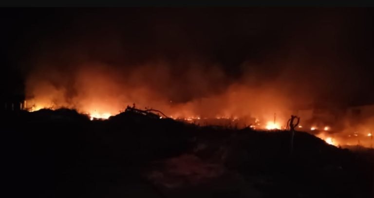 incêndio materiais reciclados vitória da COnquista