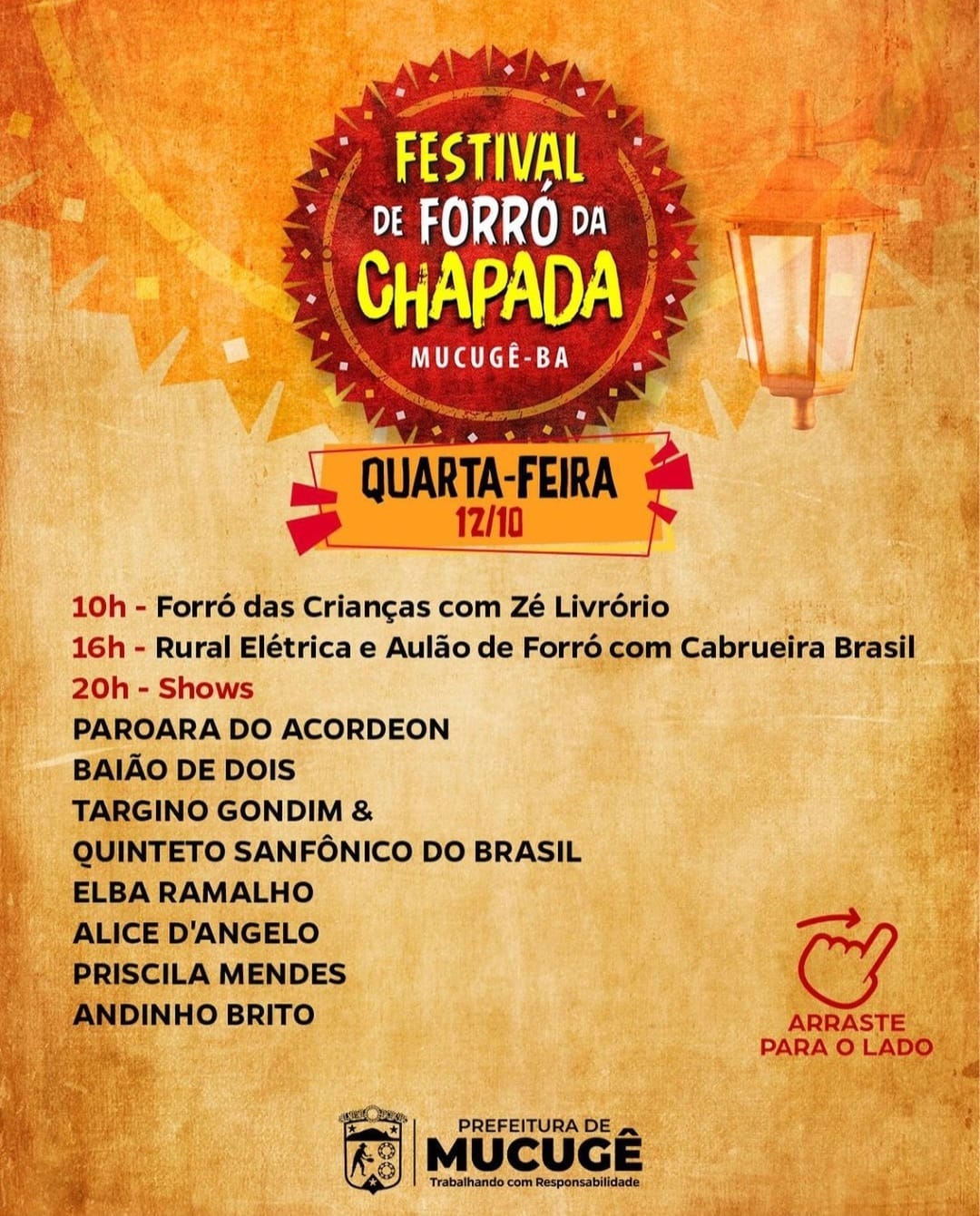 Festival de Forró da Chapada 2022 dia 12 de outubro