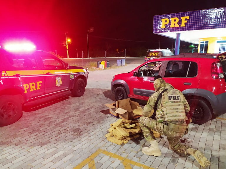 Motorista de aplicativo foi preso com 51 kg de maconha no norte do Estado
