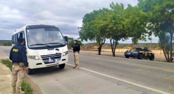 PRF realizou apreensão de micro-ônibus por suspeita de transporte irregular de eleitores na Bahia