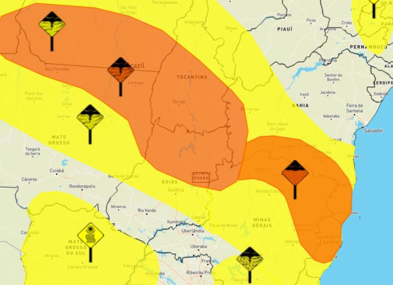 alertas de chuva na Bahia
