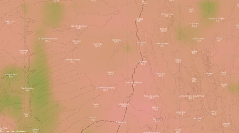 chuva acumulada rio são francisco