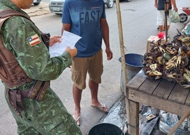 Polícia Ambiental resgatou mais de 160 crustáceos capturados irregularmente no sul do Estado