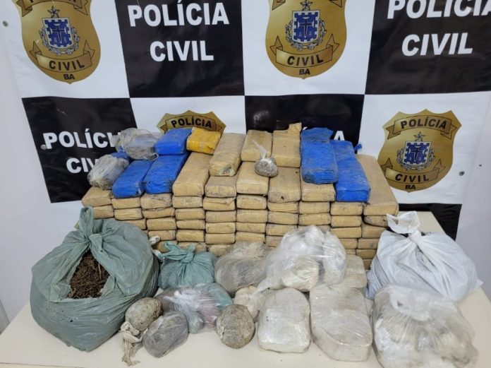 Operação da Polícia Civil apreendeu 78 kg de drogas no sul da Bahia