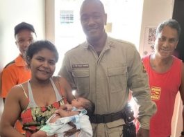 Policial militar salvou bebê engasgado com leite materno