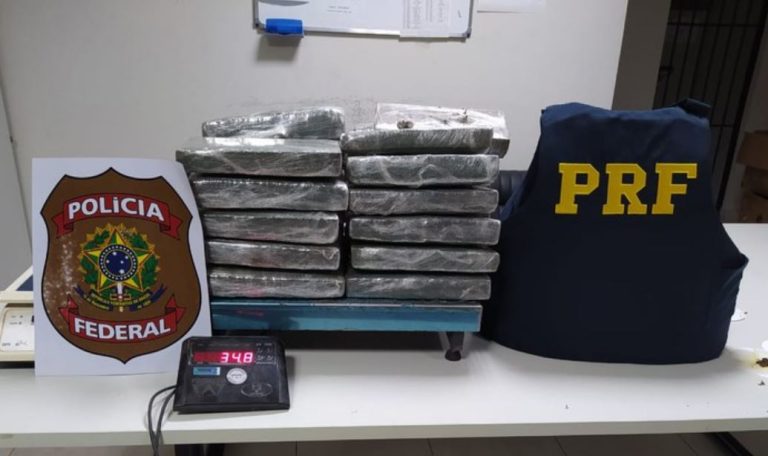 Mais de 34 quilos de maconha foram apreendidos dentro de ônibus em Barreiras
