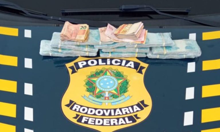 Mulher presa com R$ 100 mil PRF