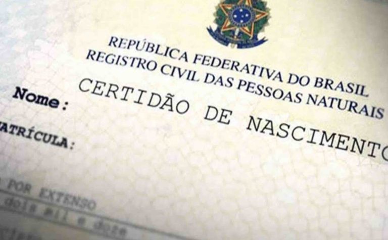 certidão de nascimento