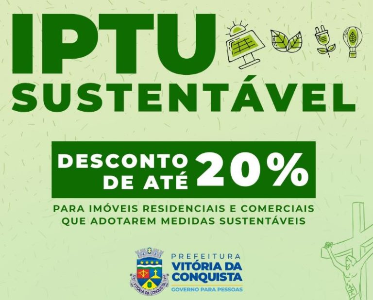 Vitória da Conquista lança programa de conscientização ambiental com até 20% de desconto no imposto