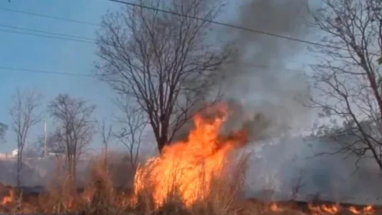 Incêndio florestal atingiu a Serra do Mimo, em Barreiras