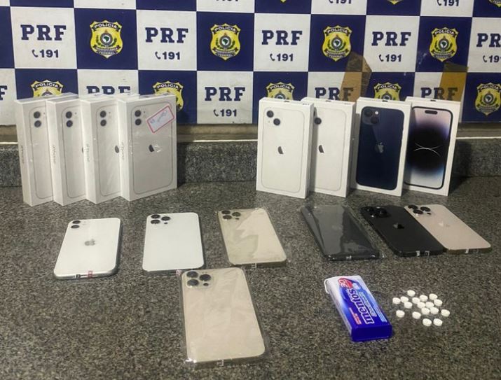 PRF apreendeu celulares avaliados em R$ 60 mil na BR-116 em Jequié