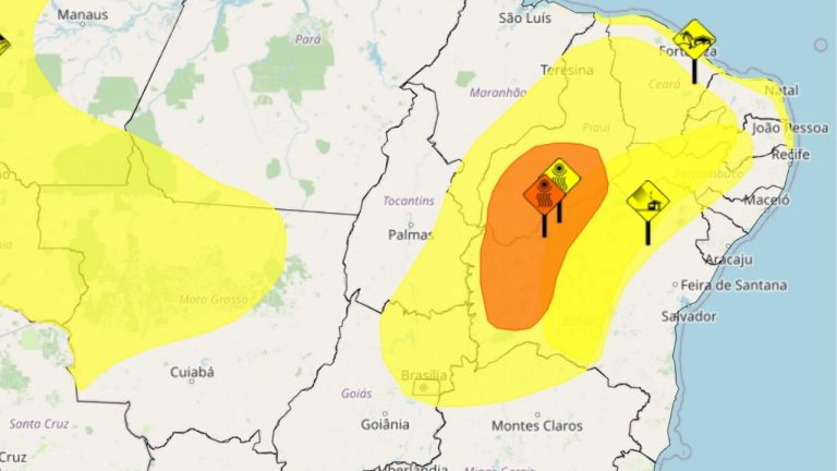 Alerta amarelo laranja bahia