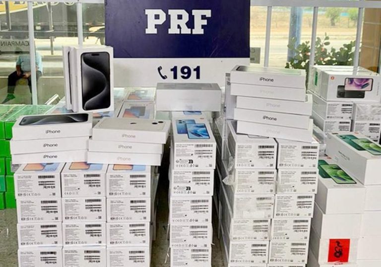 PRF apreendeu carga de celulares de última geração e outros eletrônicos em Vitória da Conquista