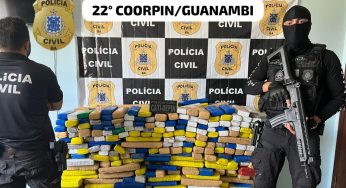 Polícia Civil interceptou caminhão com 600 quilos de maconha na BR-030, na região de Guanambi