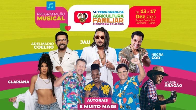 Feira Baiana da Agricultura Familiar em Salvador terá ampla programação de shows