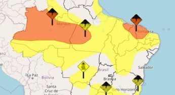 Inmet divulga alertas de chuva para mais de cem cidades da Bahia e para boa parte do Norte e Nordeste