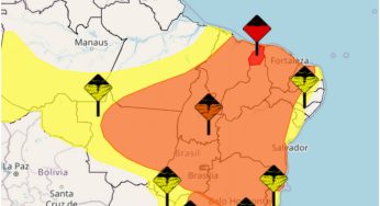 Nordeste tem alertas amarelo, laranja e vermelho para chuvas intensas nesta terça