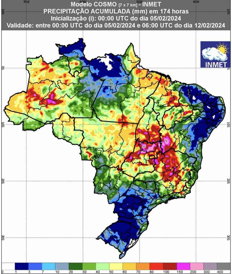 Previsao INmet 5 a 12 de fevereiro