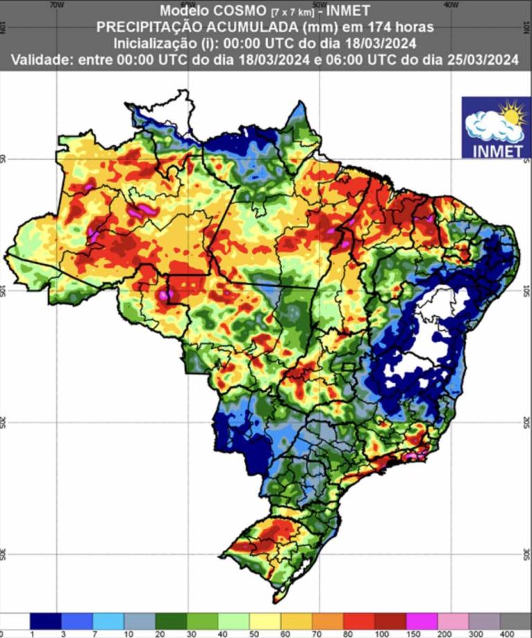 Previsão Inmet até 25 de março