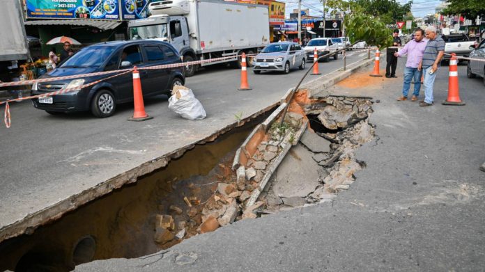 rompimento de pista vitoria da conquista