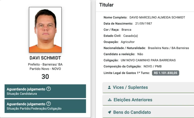 Novo registrou candidatura de Davi Schmidt à Prefeitura de Barreiras