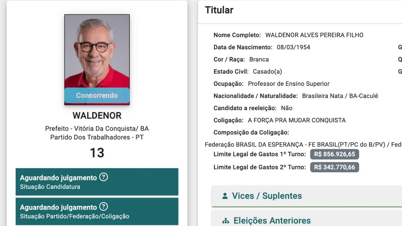 Waldenor candidato a prefeito Vitória da Conquista