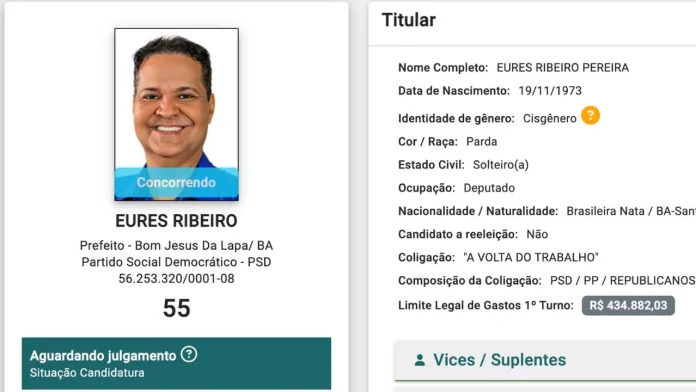 Eures Ribeiro candidato prefeito Bom Jesus da Lapa