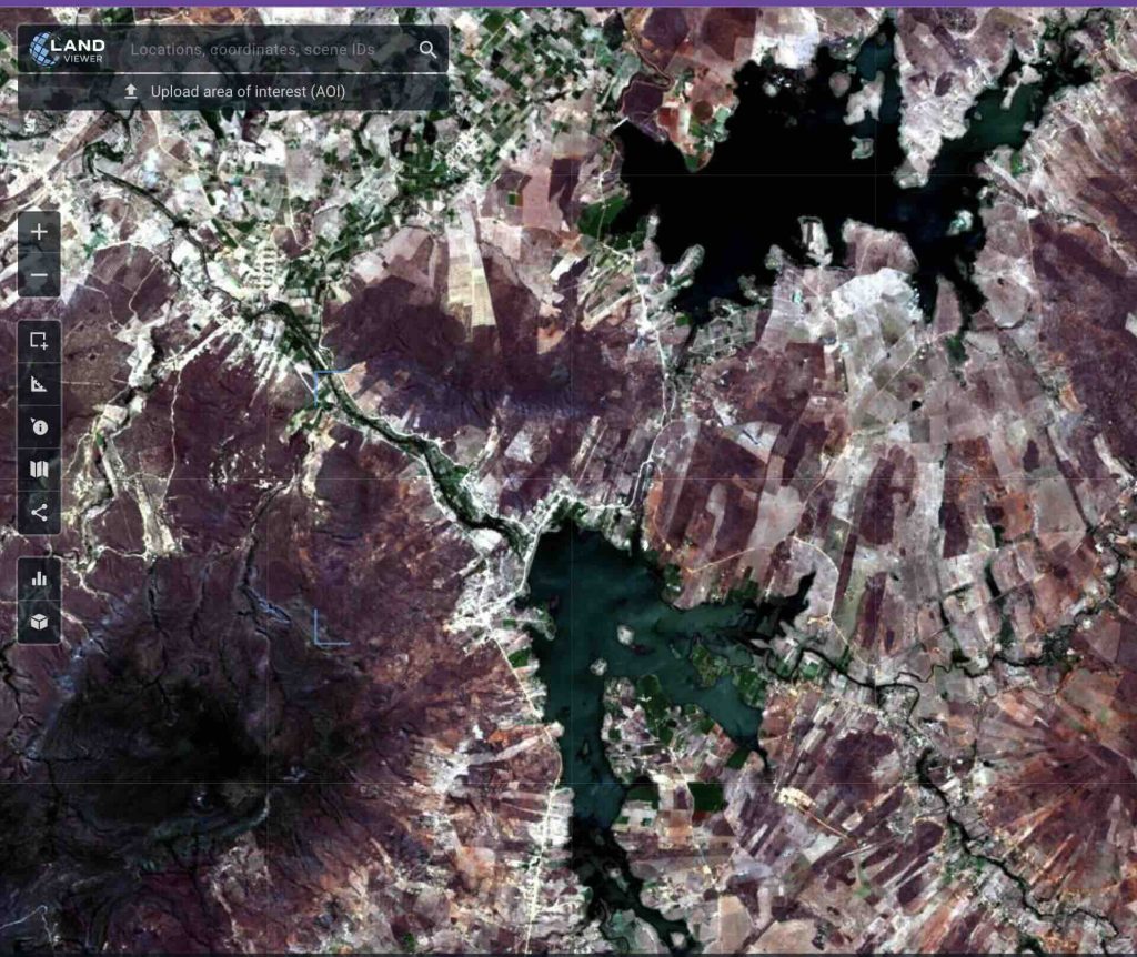 Imagem de satélite Estreito e Cova da Mandioca