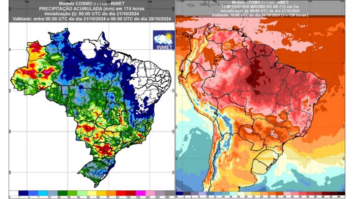 Previsao Inmet até 28 de outubro