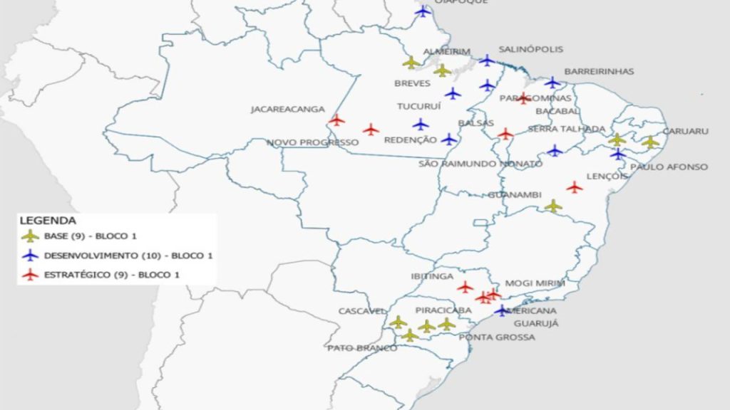 mapa aeroportos regionais