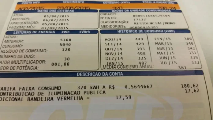 Contas de energia de dezembro não terão cobrança extra