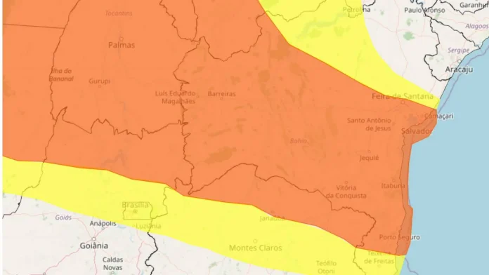 Alertas de chuva Bahia 10 de novembro