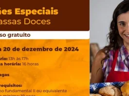 Curso gratuito de pães especiais com massa doce está com inscrições abertas em Vitória da Conquista