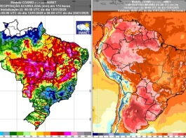 Previsao do tempo até 20 de janeiro inmet