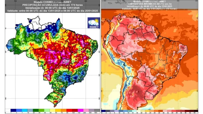 Previsao do tempo até 20 de janeiro inmet