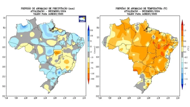 Inmet divulgou previsão do tempo para o mês de janeiro em todo o Brasil