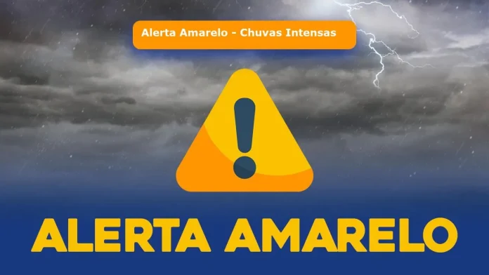 Inmet emitiu alerta amarelo para chuvas intensas em 6 municípios da Bahia