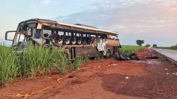 Acidente entre carreta e ônibus de estudantes deixou pelo menos 12 mortos no interior de São Paulo