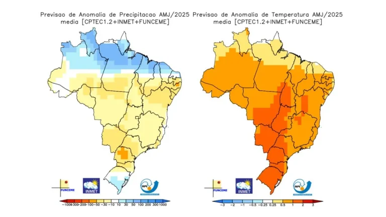 Prognóstico climático para o outono aponta chuvas abaixo da média e temperaturas elevadas na maior parte do Brasil
