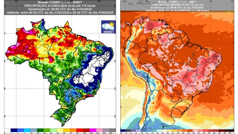 previsao do tempo até 7 de abril