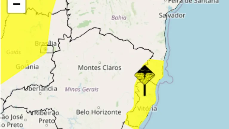 Municípios da Bahia recebem alerta amarelo para chuvas neste domingo