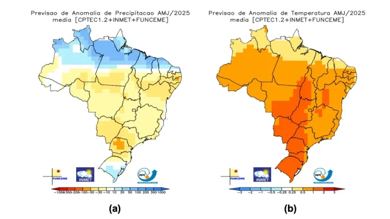 Inmet divulgou boletim agroclimatológico com previsão para o trimestre abril, maio e junho