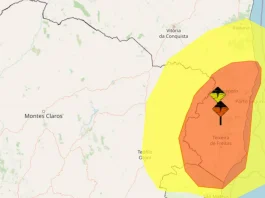 Alertas de chuva Bahia 8 de abril