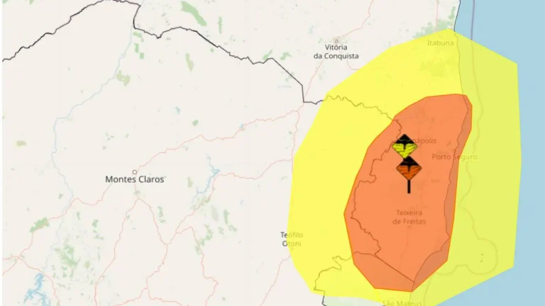 Alertas de chuva Bahia 8 de abril