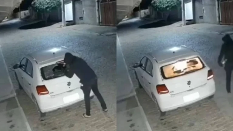 Carro do prefeito de Botuporã foi incendiado por homem encapuzado