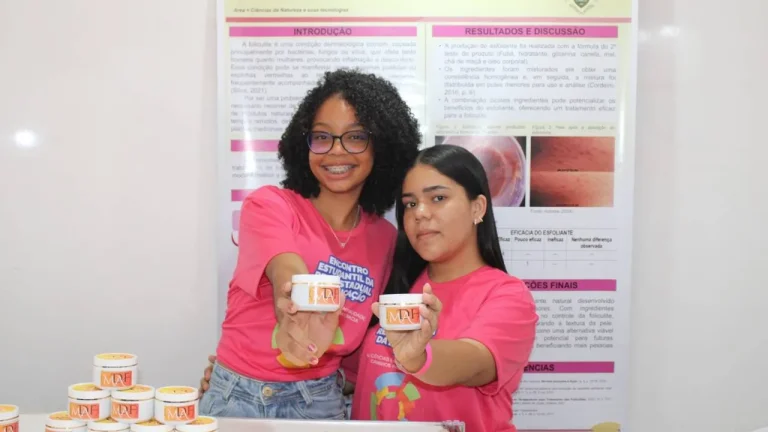 Estudantes da Bahia criam esfoliante natural que ajuda a tratar foliculite