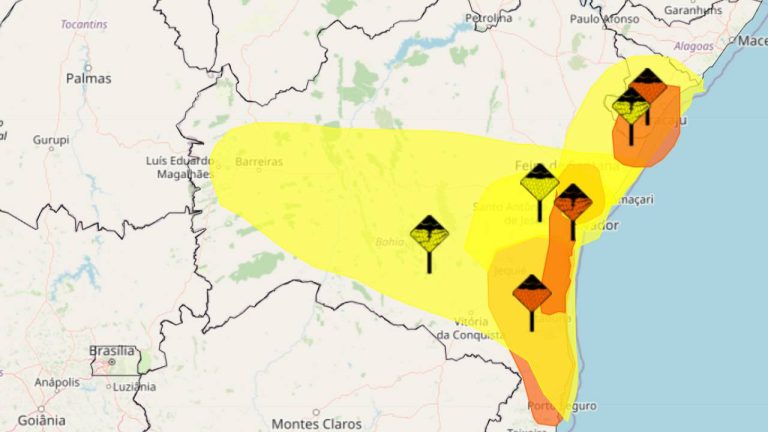 alertas de chuva Bahia 30 de abril