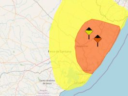 alertas de chuva Bahia 5 de maio